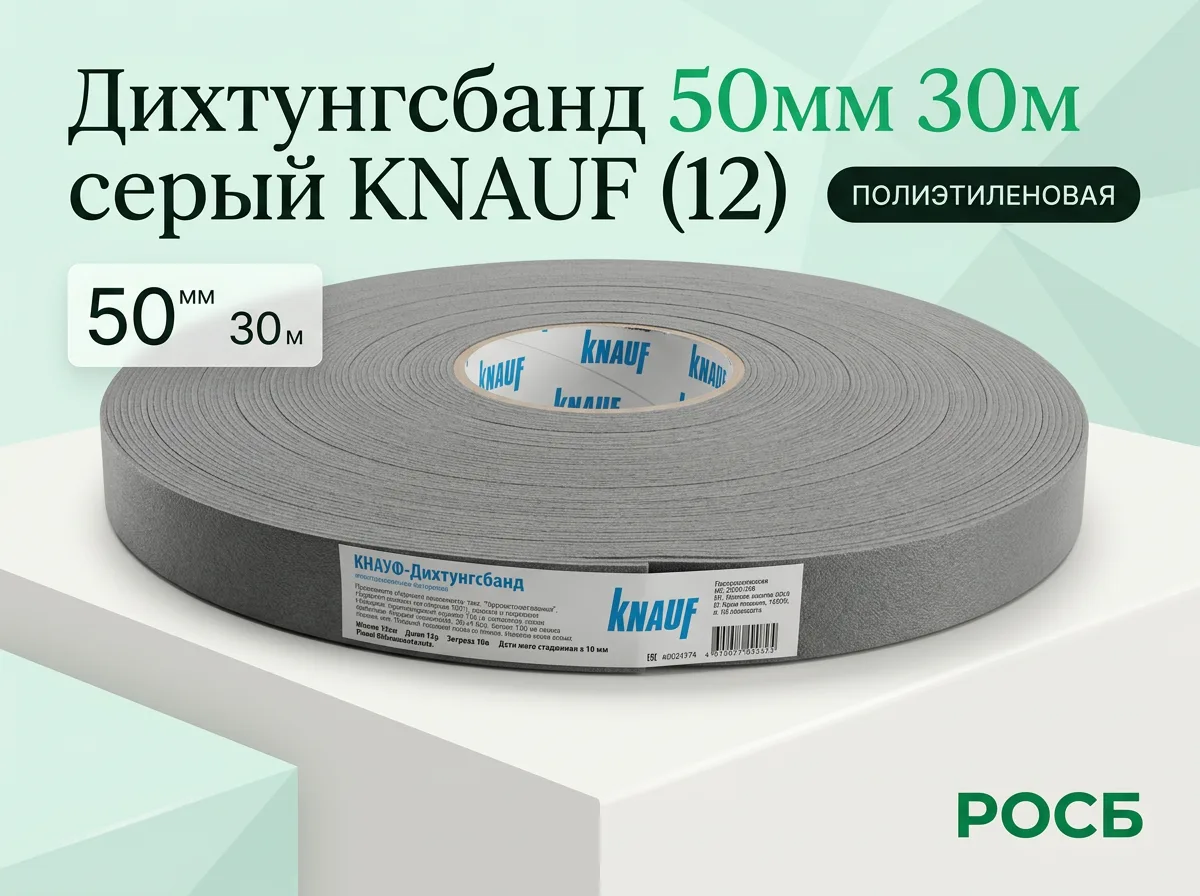 Дихтунгсбанд 50мм 30м серый KNAUF (12)