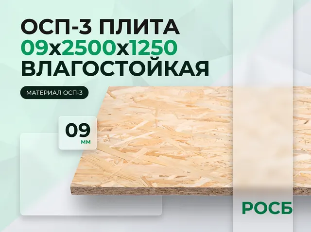 OSB-3 09х2500х1250